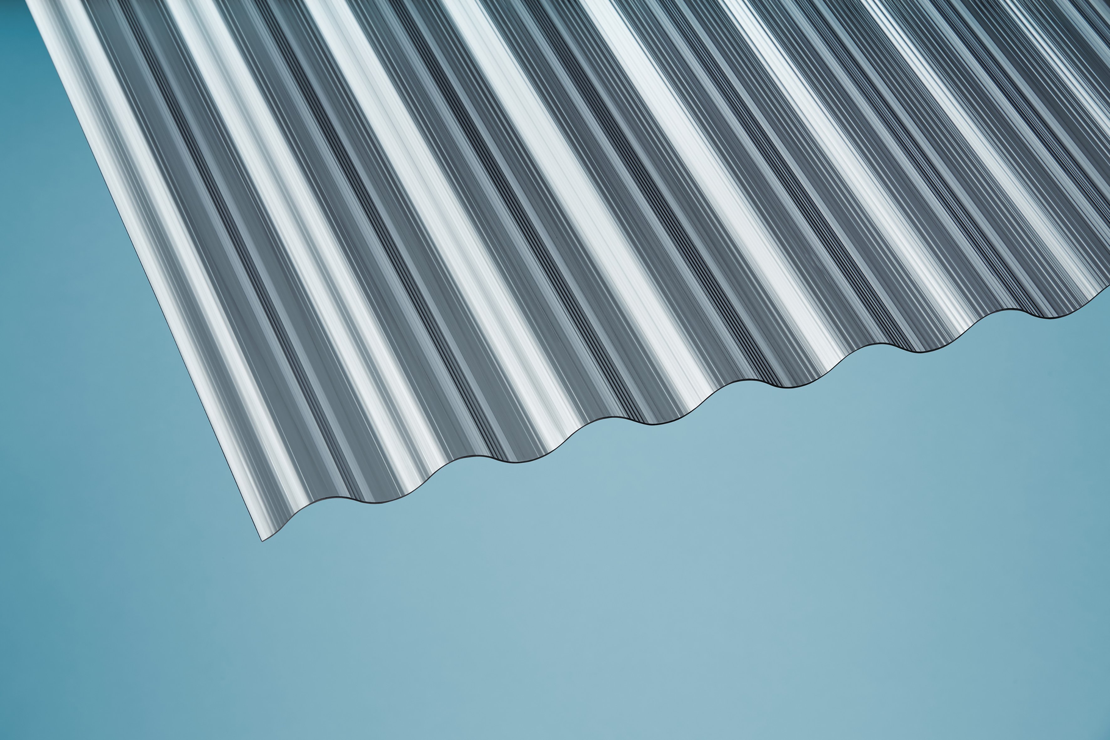 Polycarbonat Wellplatten Sinus 76/18 gerillt 1,4 mm anthrazit