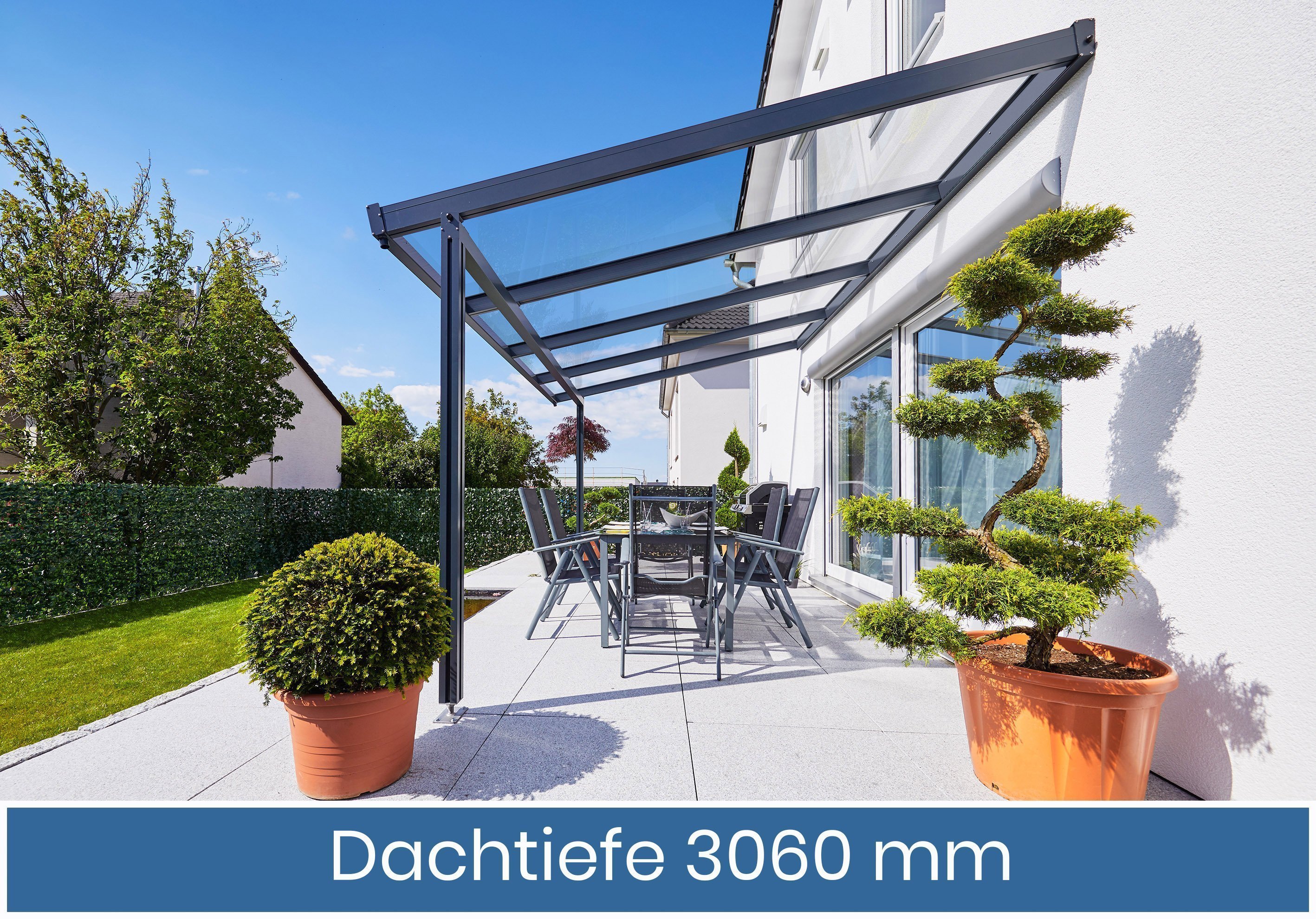 306 | Terrassendach bronce cm 4295006 Gutta Polycarbonat 3094 | | weiß | mm | Dachtiefe Premium