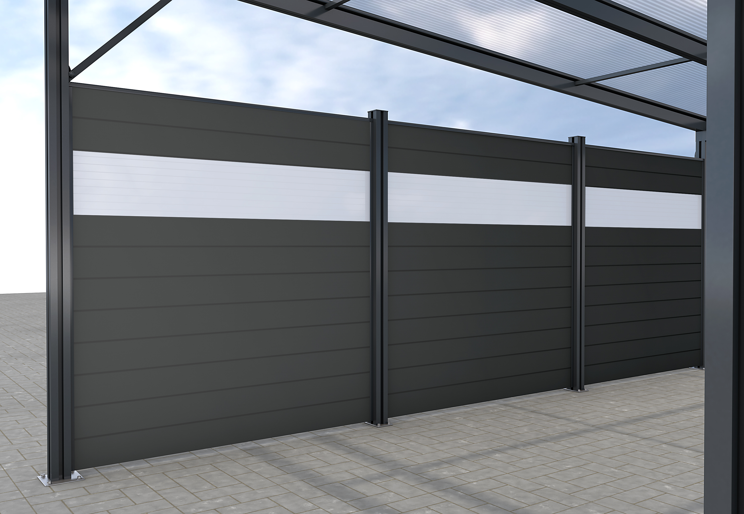 Seitenwand Carport Premium