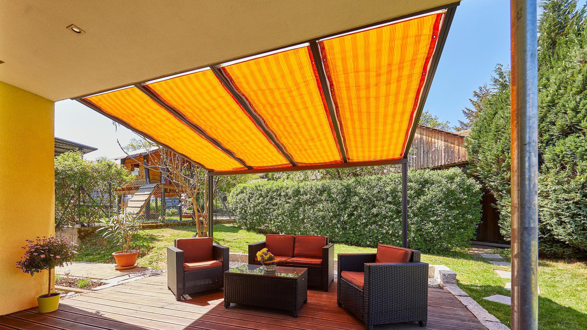 Gutta Seilspannmarkise für Terrassendach Premium und Pro Gutta Seilspannmarkise für Terrassendach Premium und Pro
