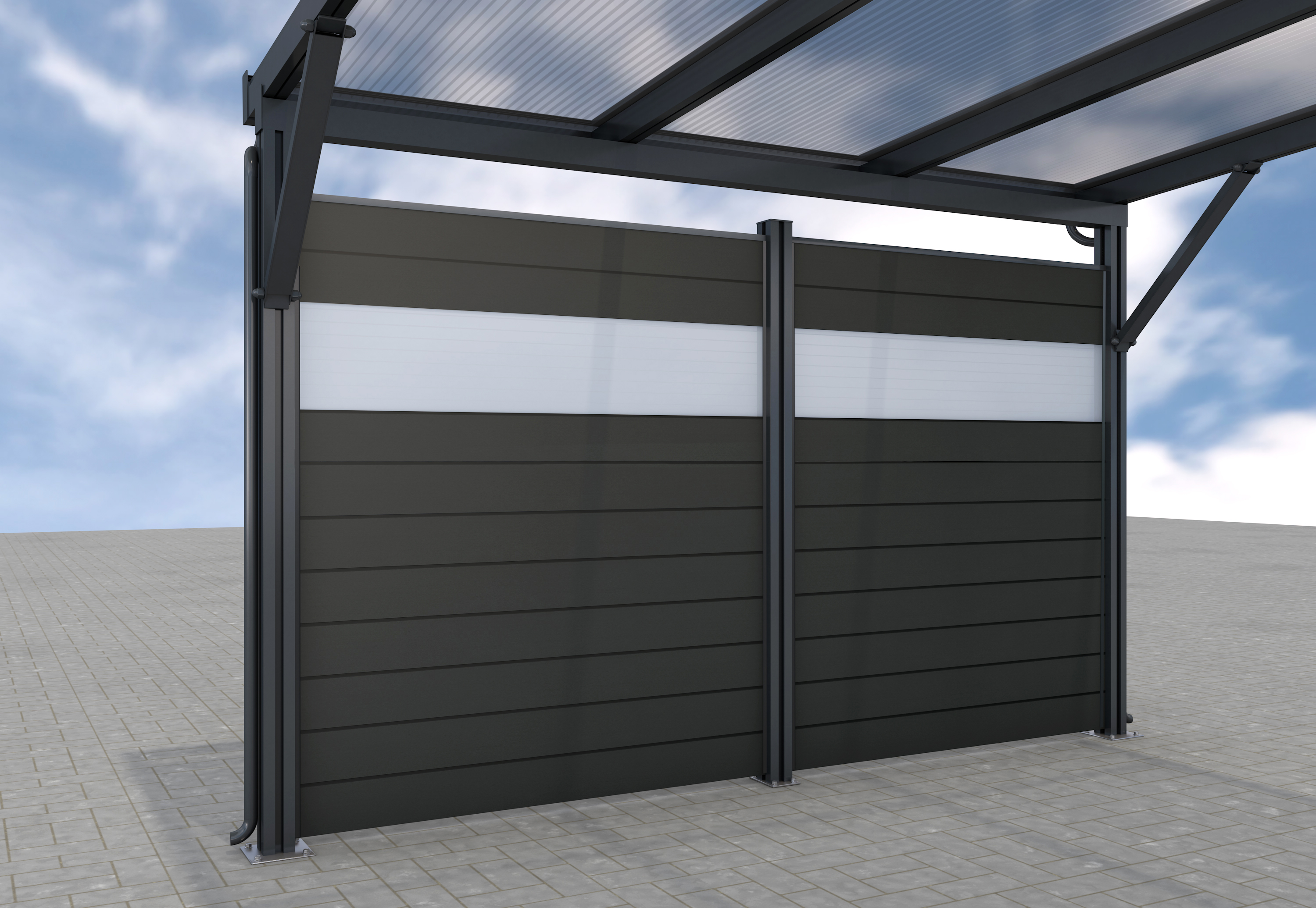 Seitenwand Carport Premium