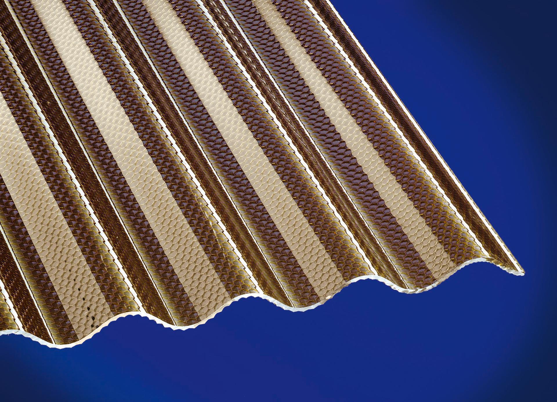 Acryl Wellplatten Sinus 76/18 wabe bronce 3 mm 