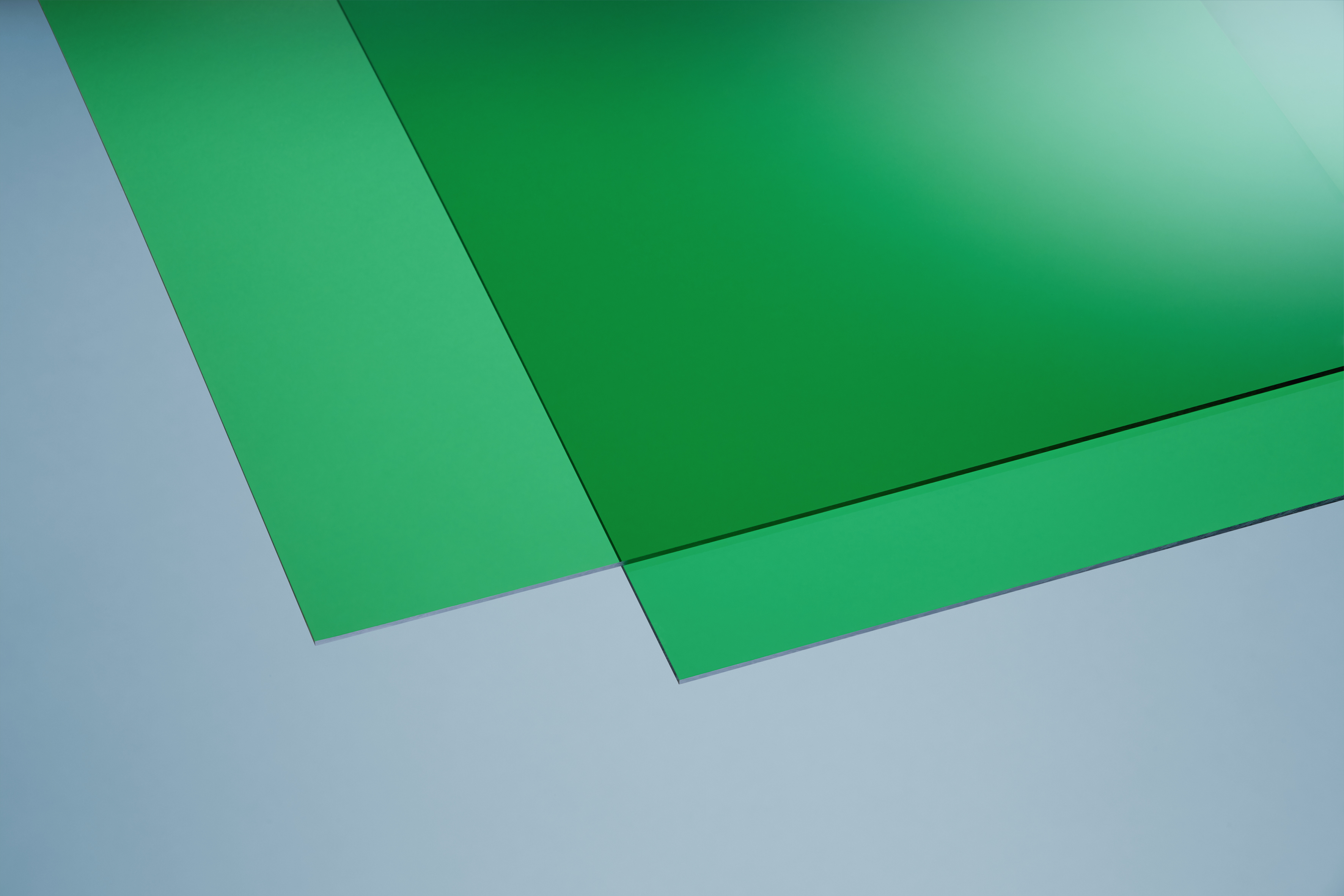 Acrylglas eben glatt grün 3 mm - Zuschnittsplatte
