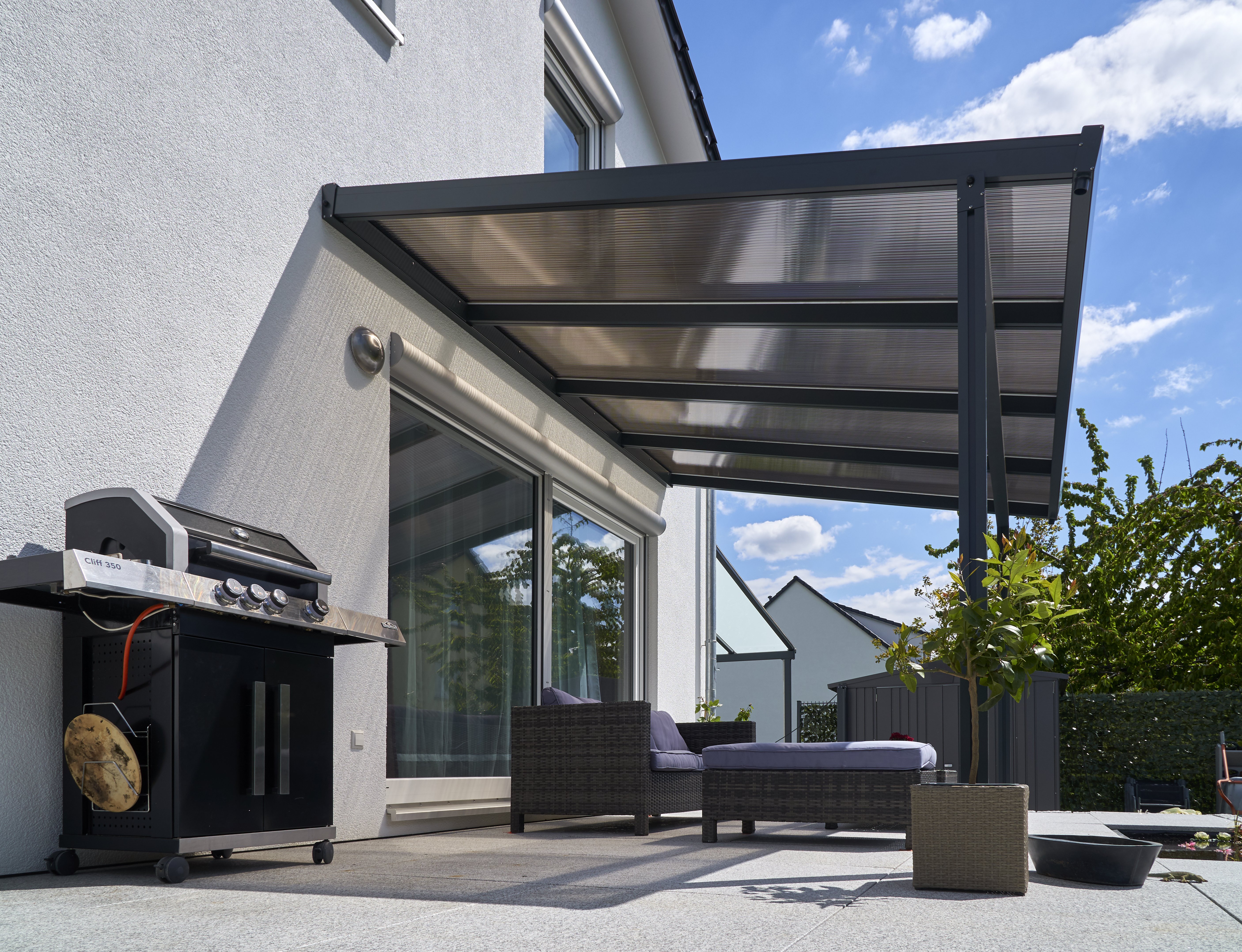 Gutta Premium Terrassendach | Dachtiefe 306 cm