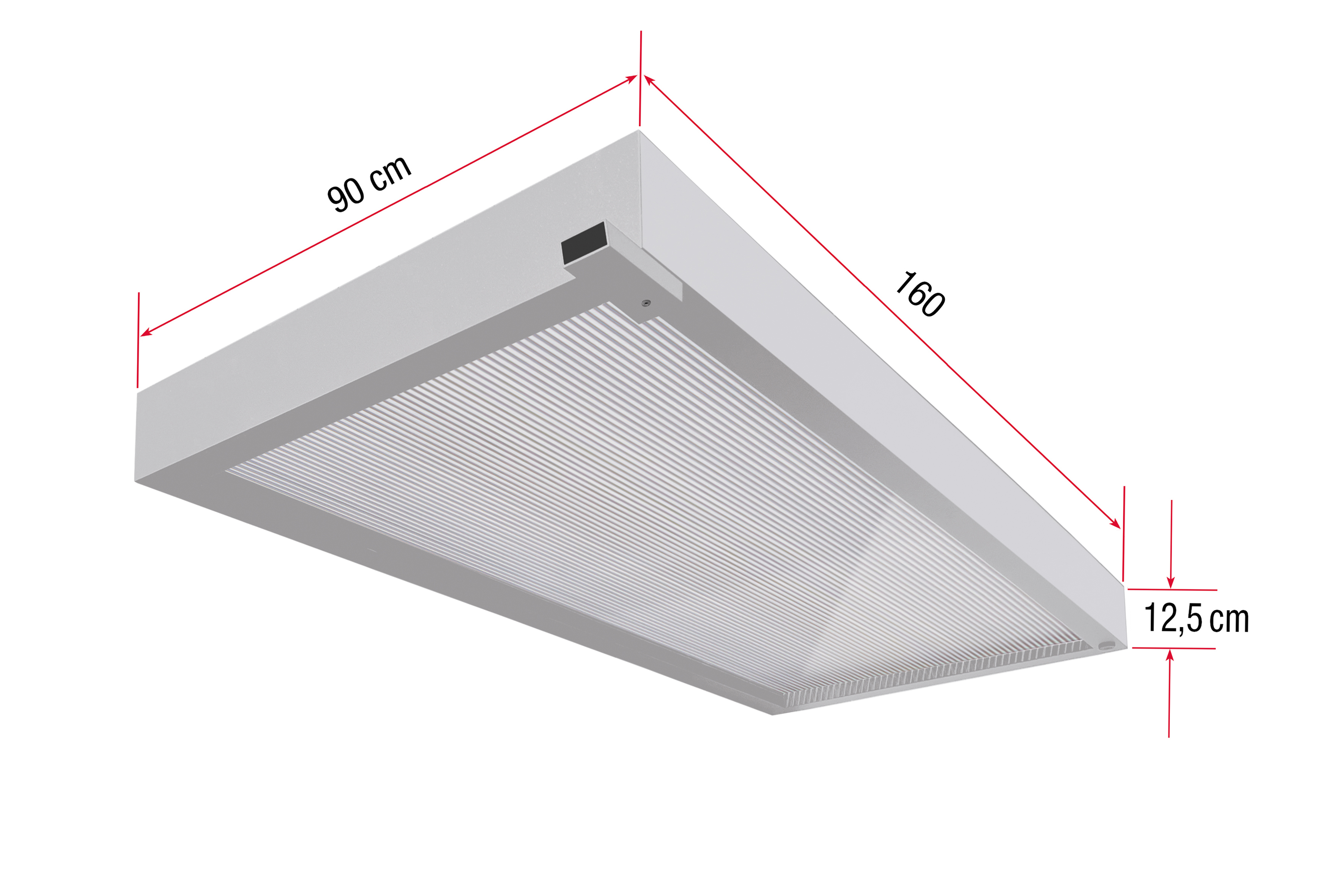 Gutta Rechteckvordach BS 3D-Line weiß