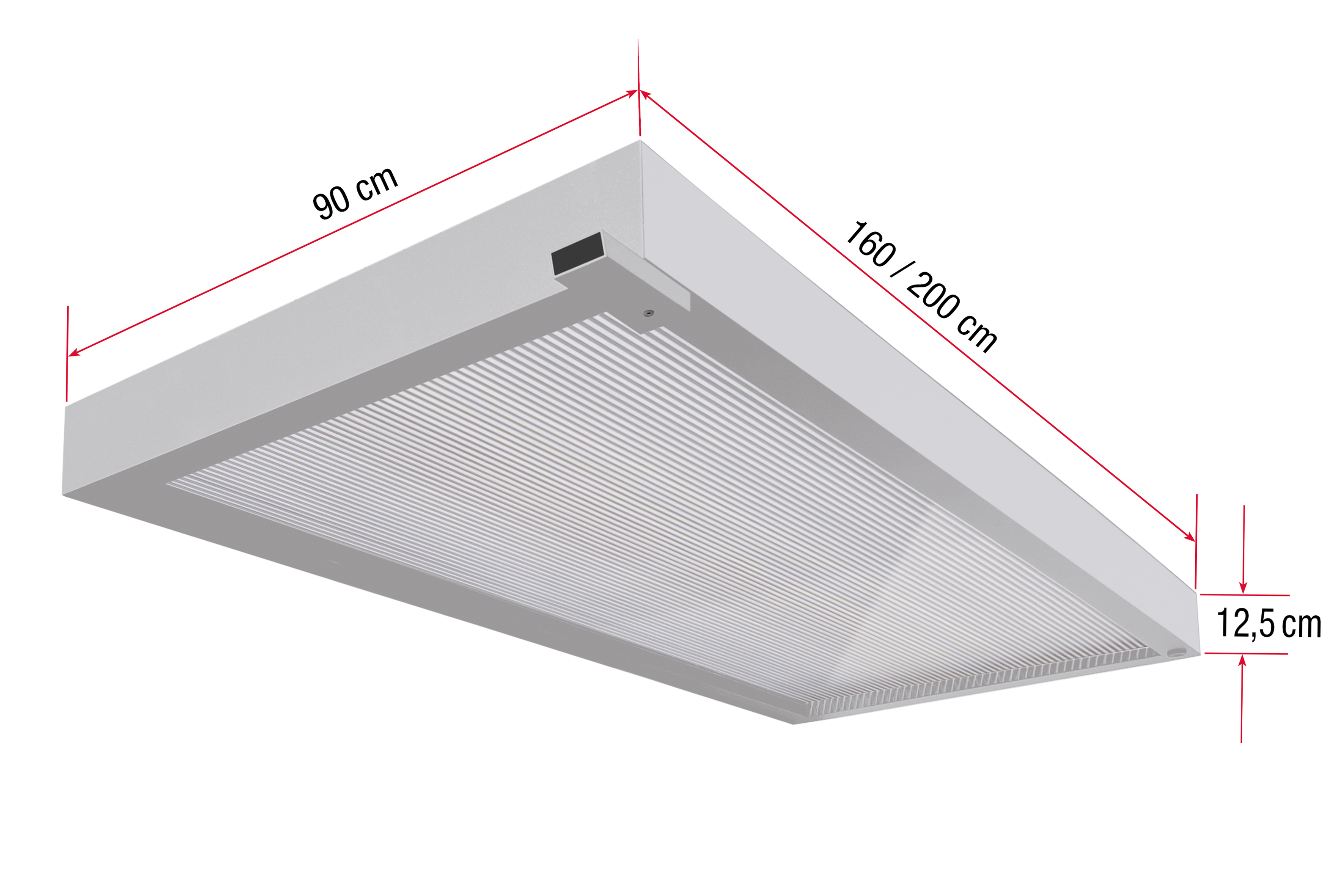 Gutta Rechteckvordach BS 3D-Line weiß