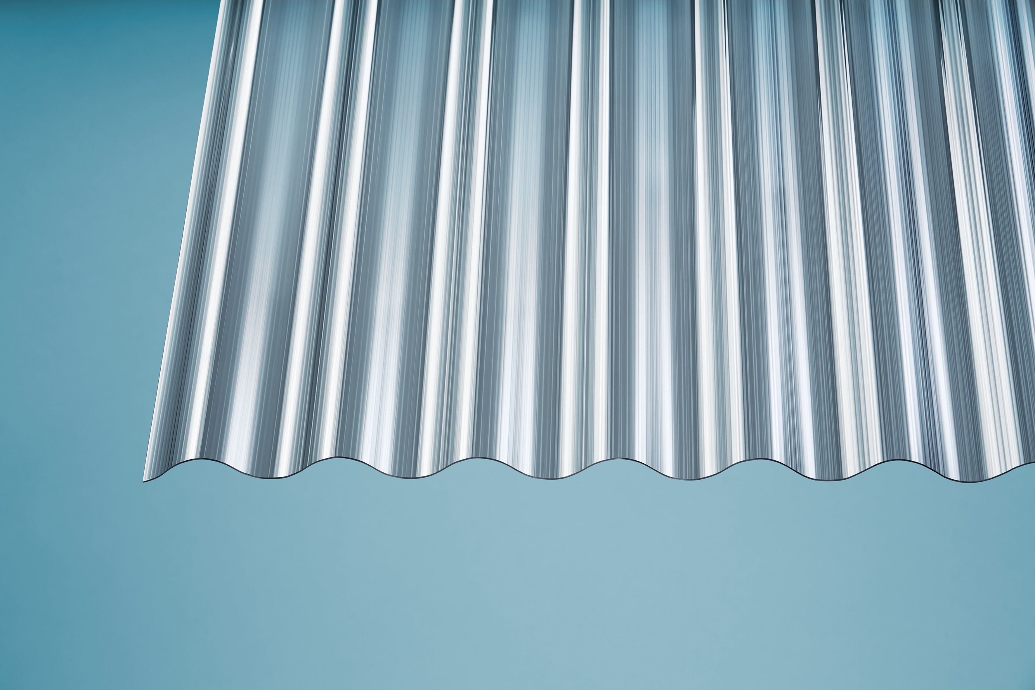 Polycarbonat Wellplatten Sinus 76/18 gerillt 1,4 mm anthrazit