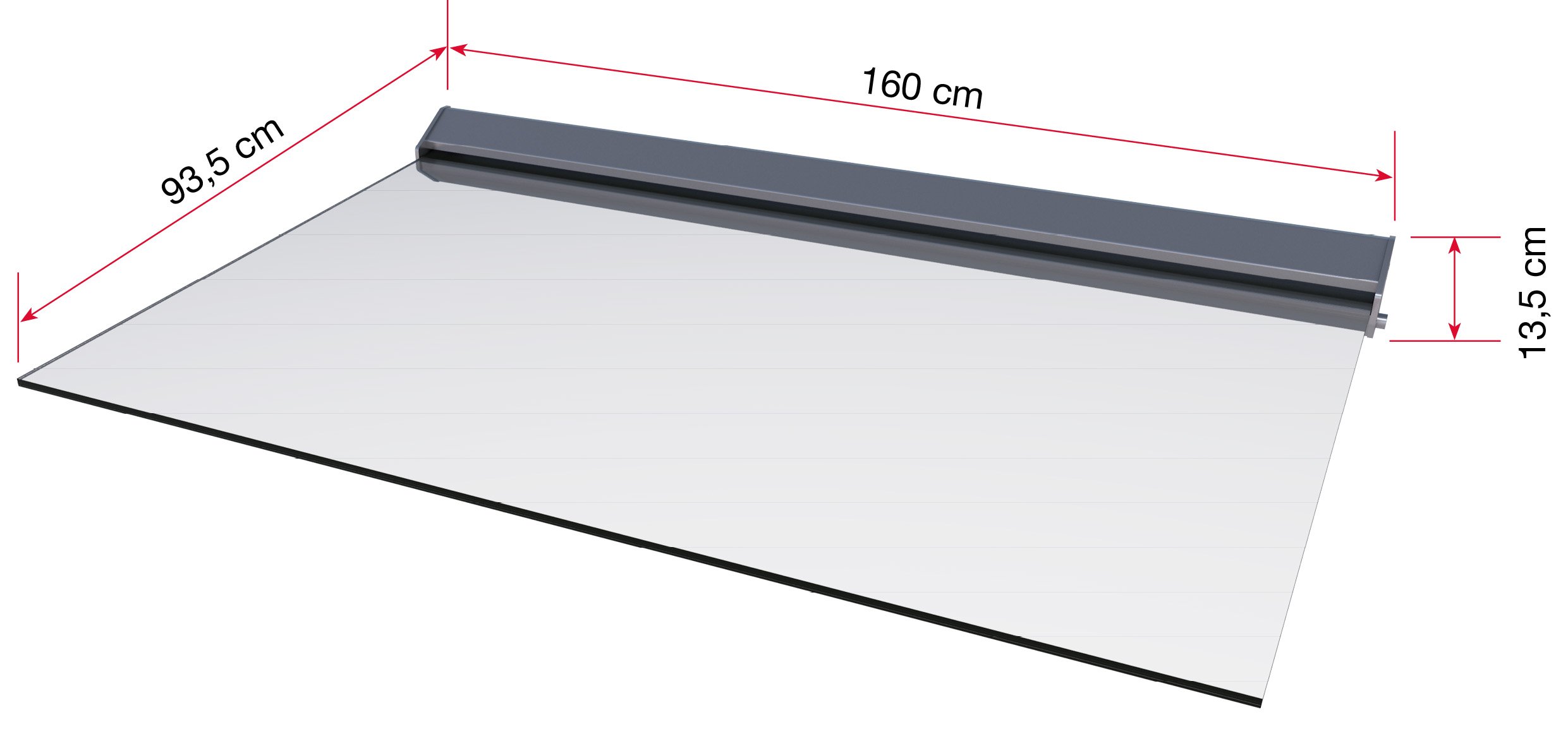 Echtglasvordach HD/LED