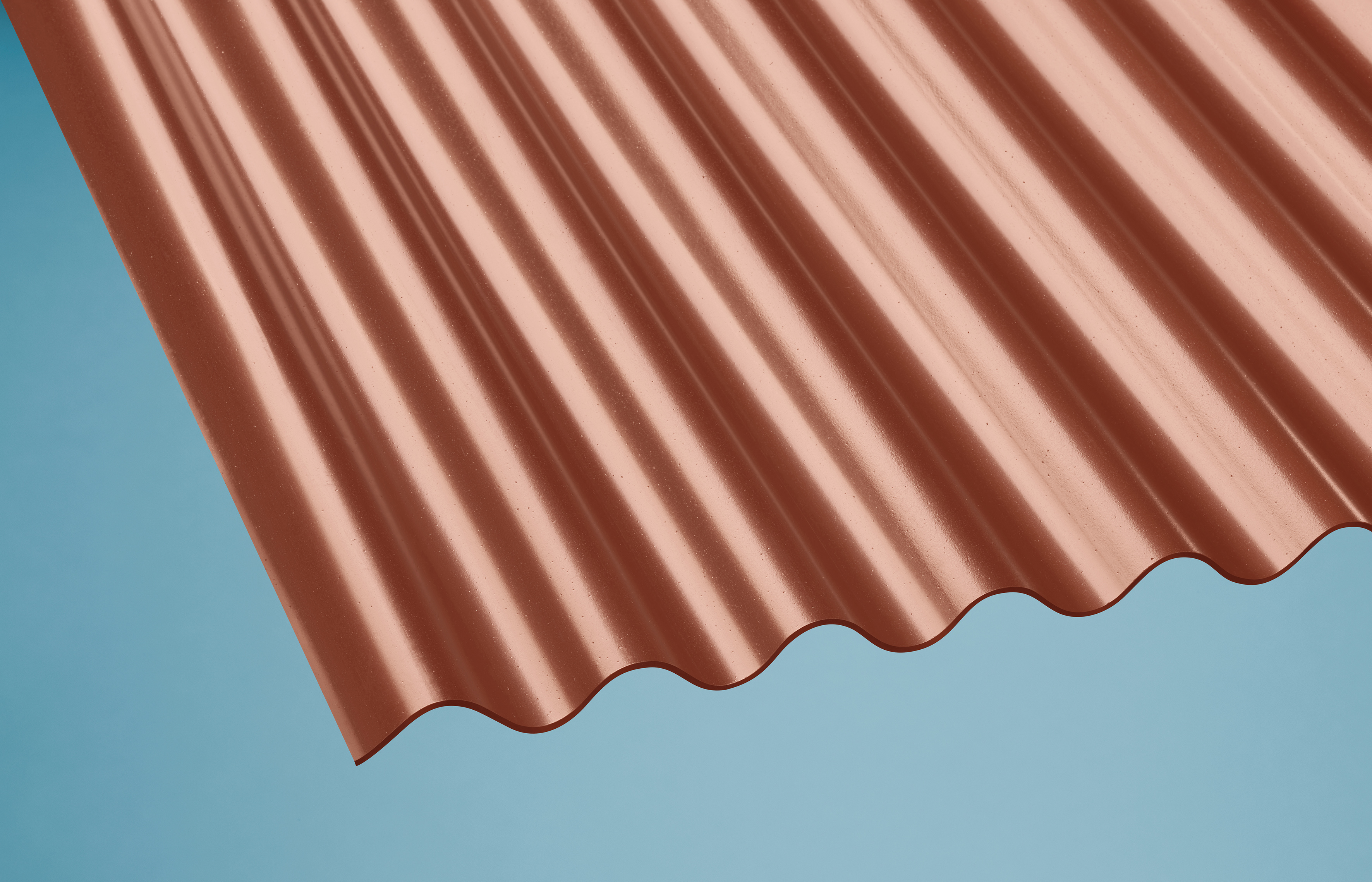 Shelltec Wellplatten rot 4 mm - terracotta glatt (ohne Struktur)