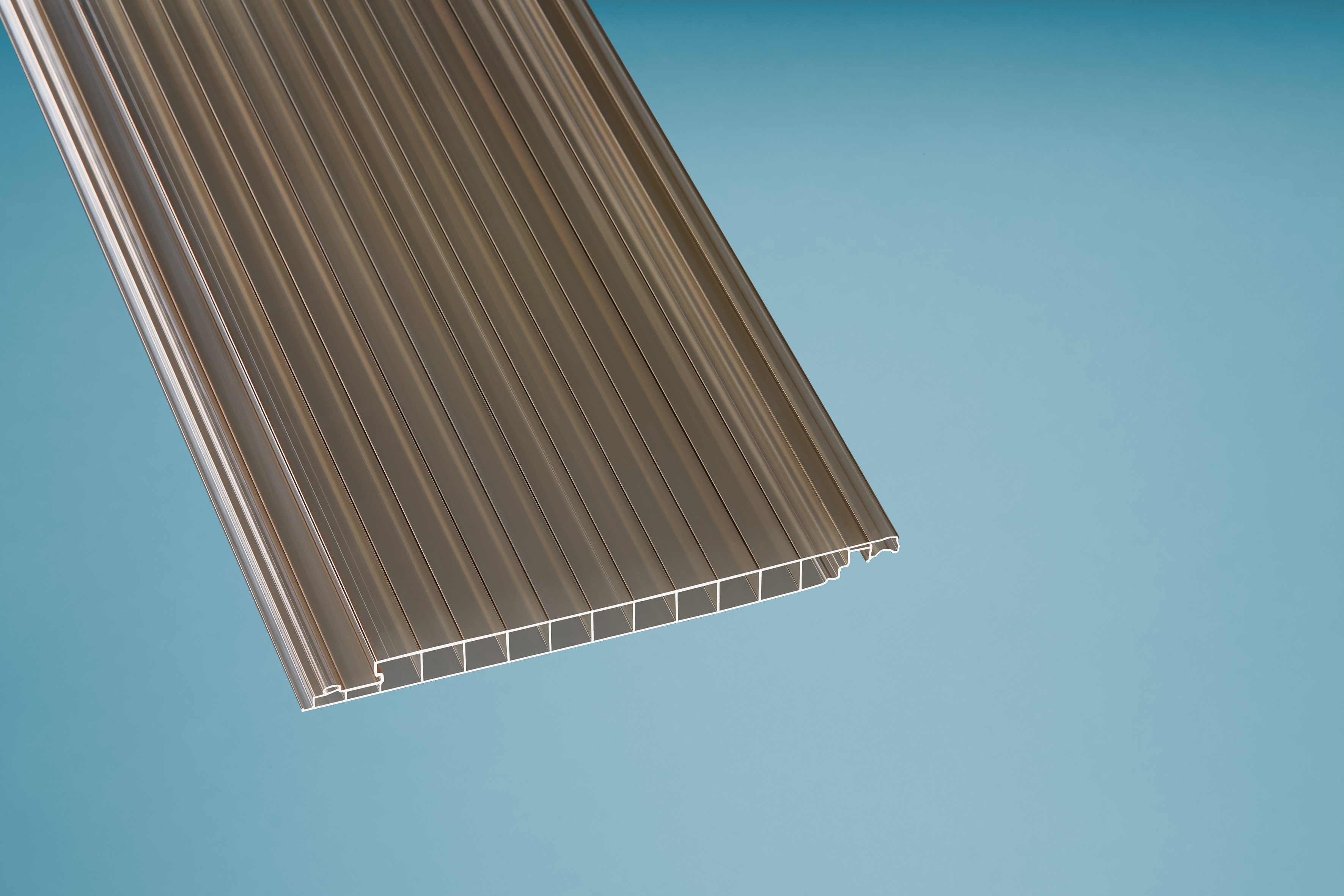 Polycarbonat Dachpaneele easy-click plus 16 mm bronce