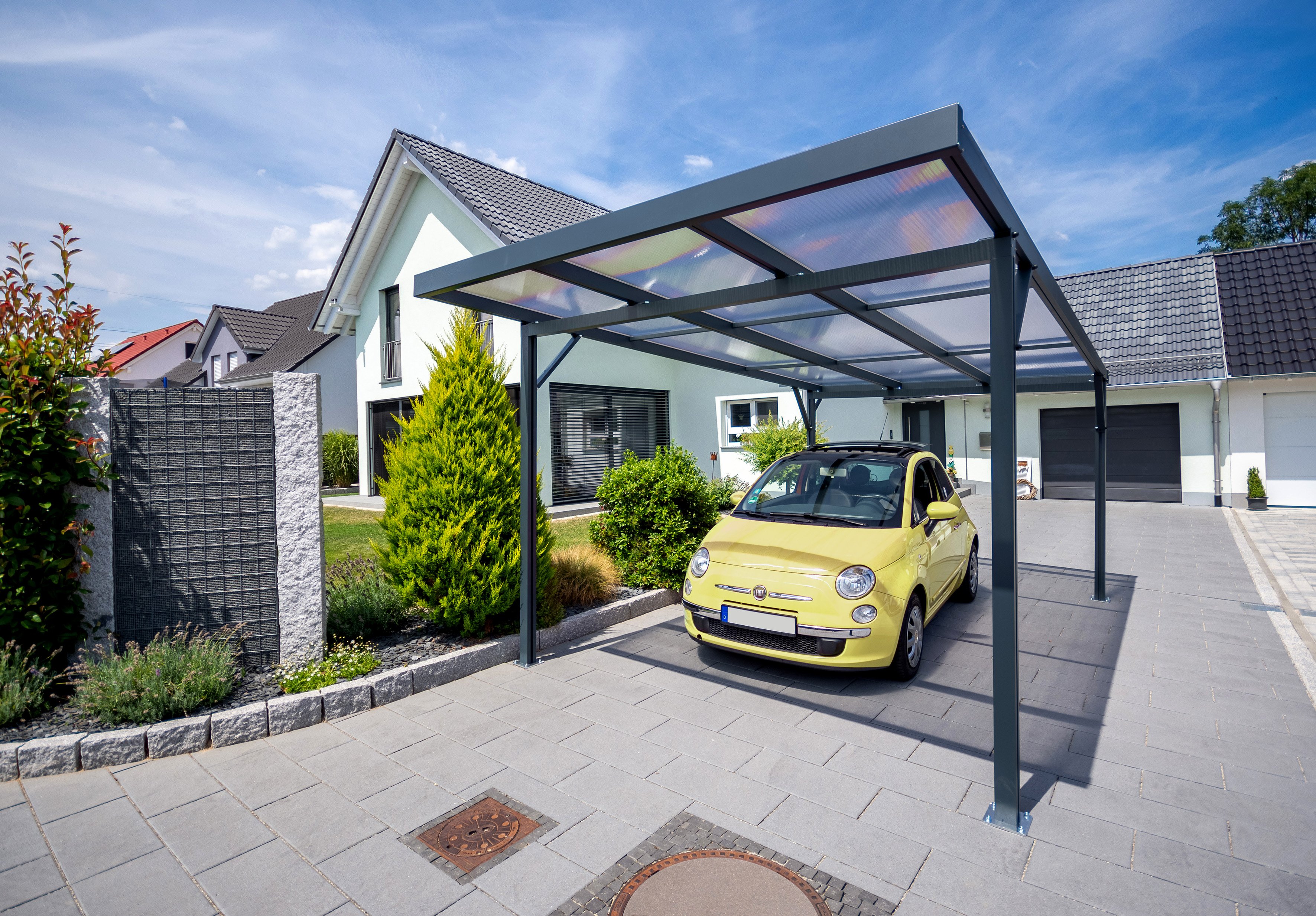 Gutta Carport Premium 3094 x 5620 mm weiß | Acryl | bronce | 4296212