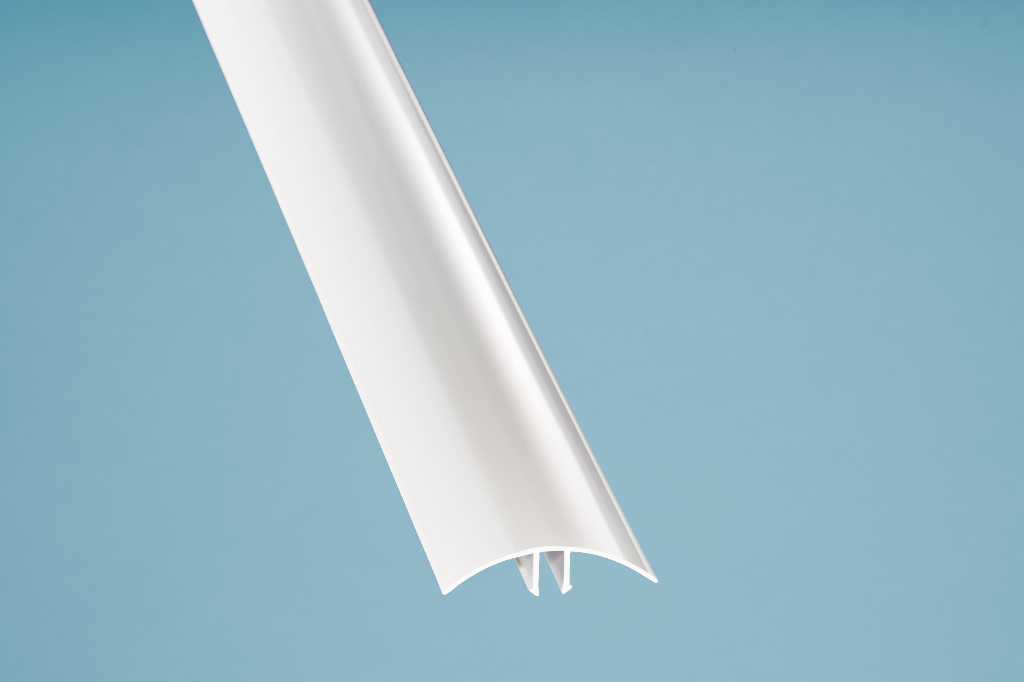 PVC Klemmprofil Oberteil weiß