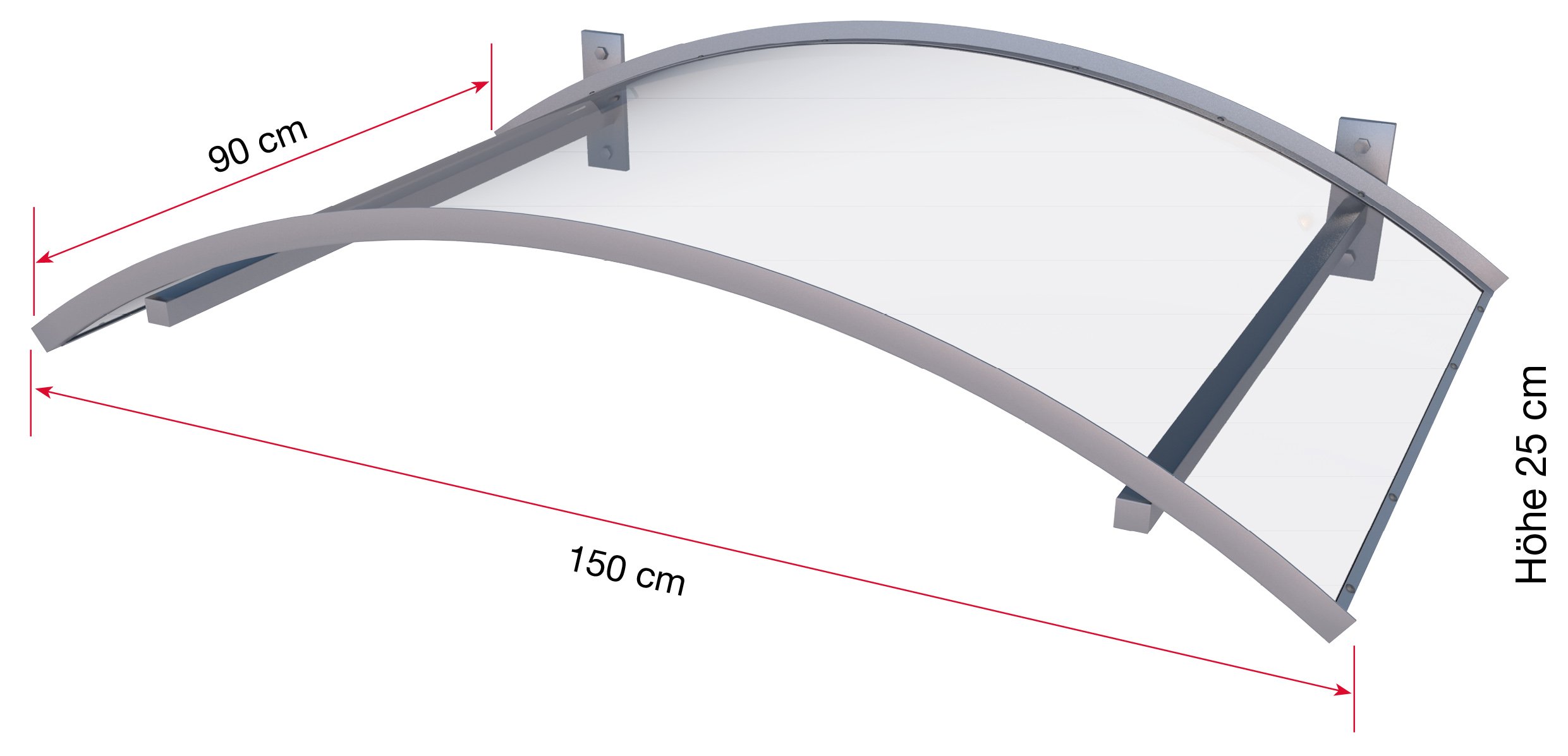 Bogenvordach mit LED-Technik