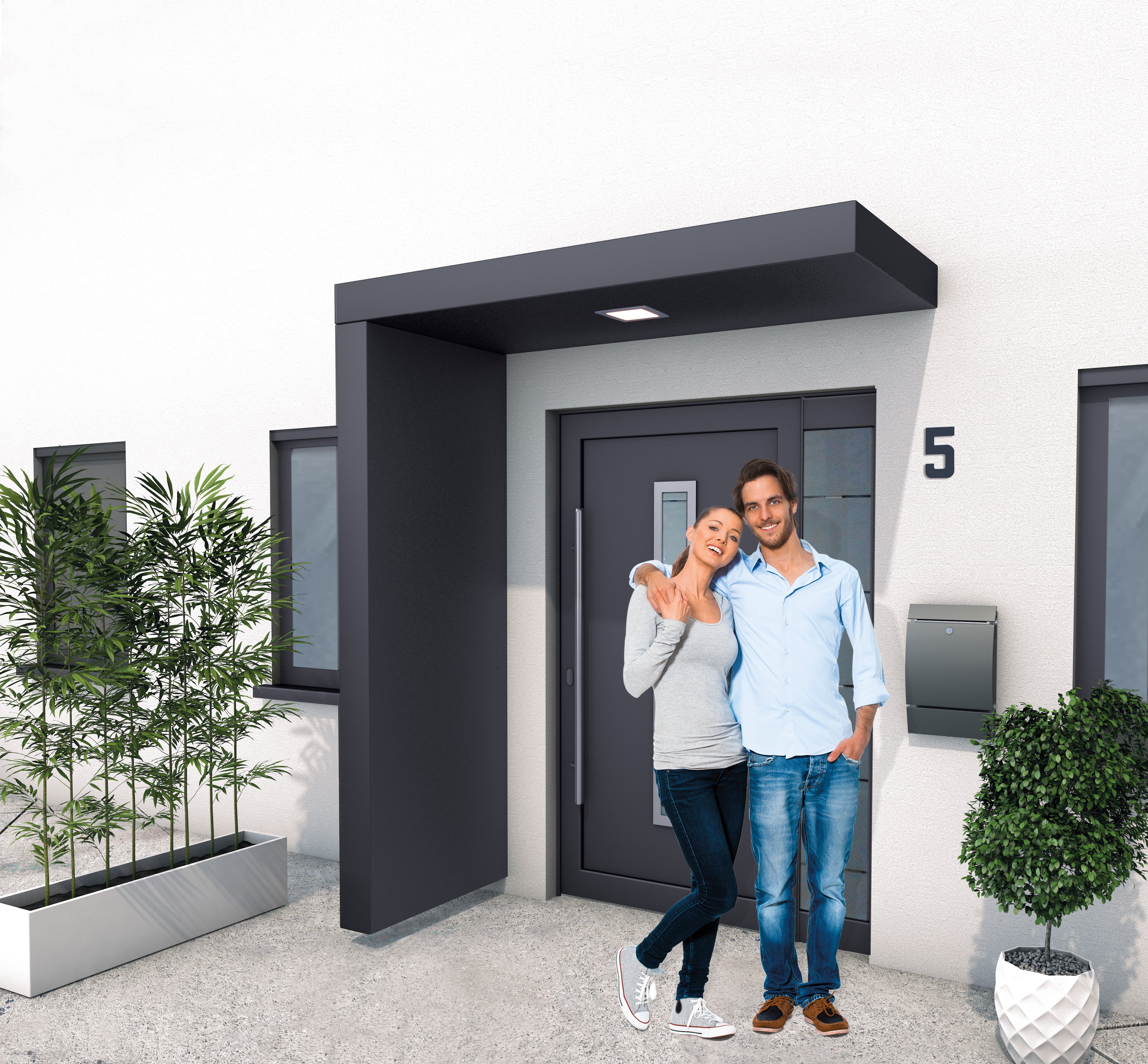 Rechteckvordach BS 250 anthrazit