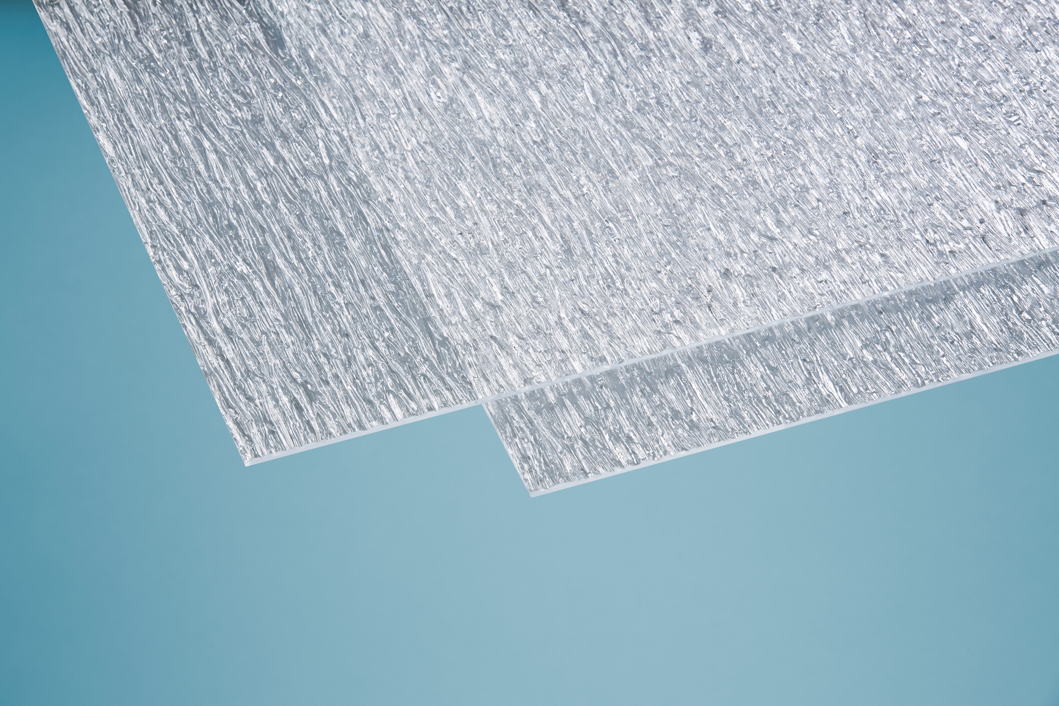 Polystyrol Türfüllung 1420 x 410 x 5 mm rinde fein klar