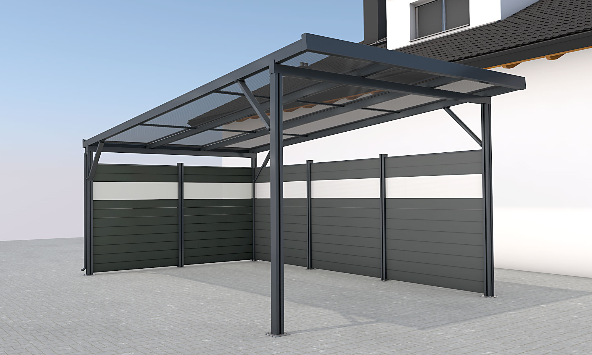 Seitenwand Carport Premium
