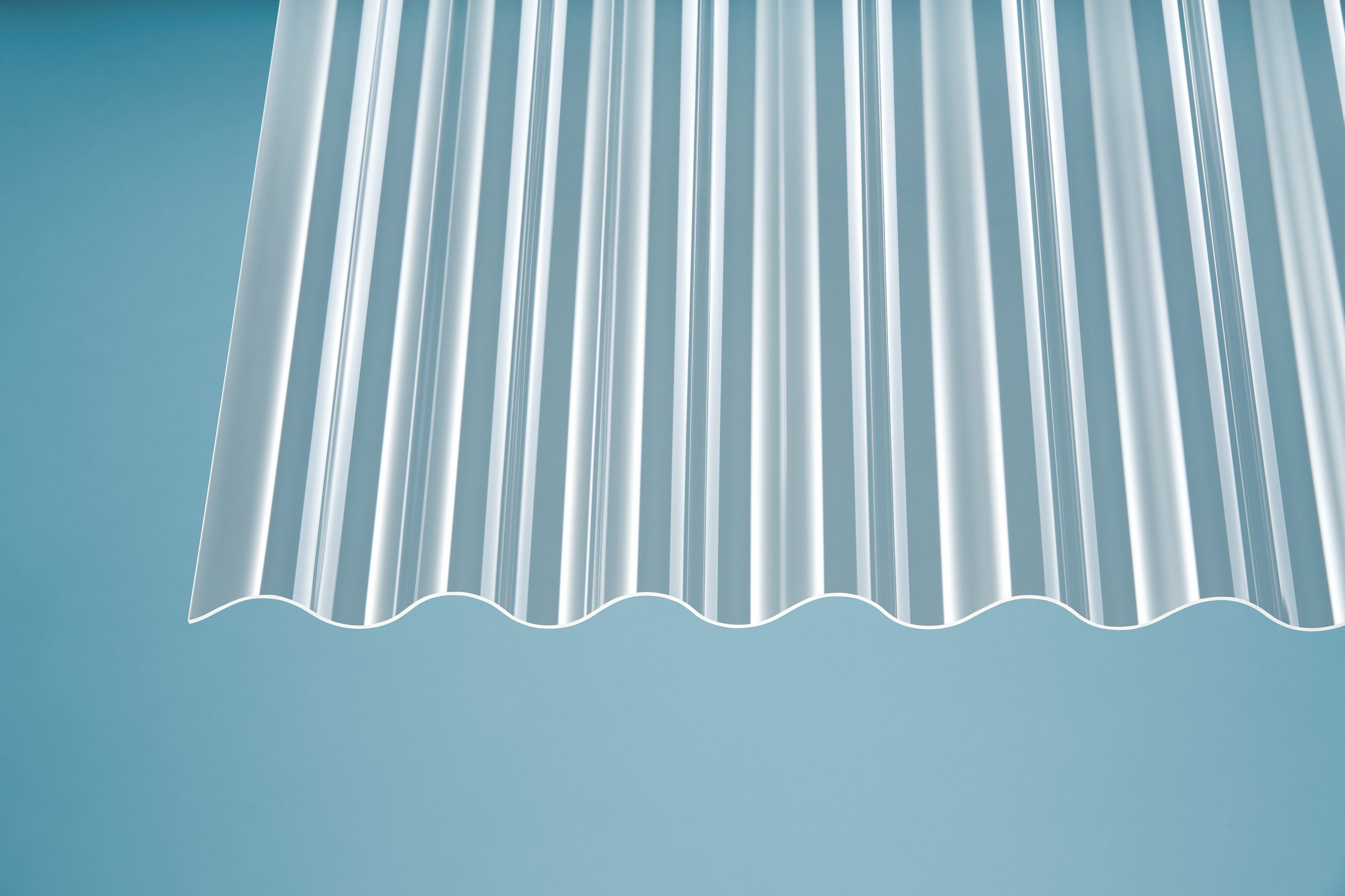 Acryl Profilplatten Sinus glatt klar Acryl Profilplatten Sinus glatt klar