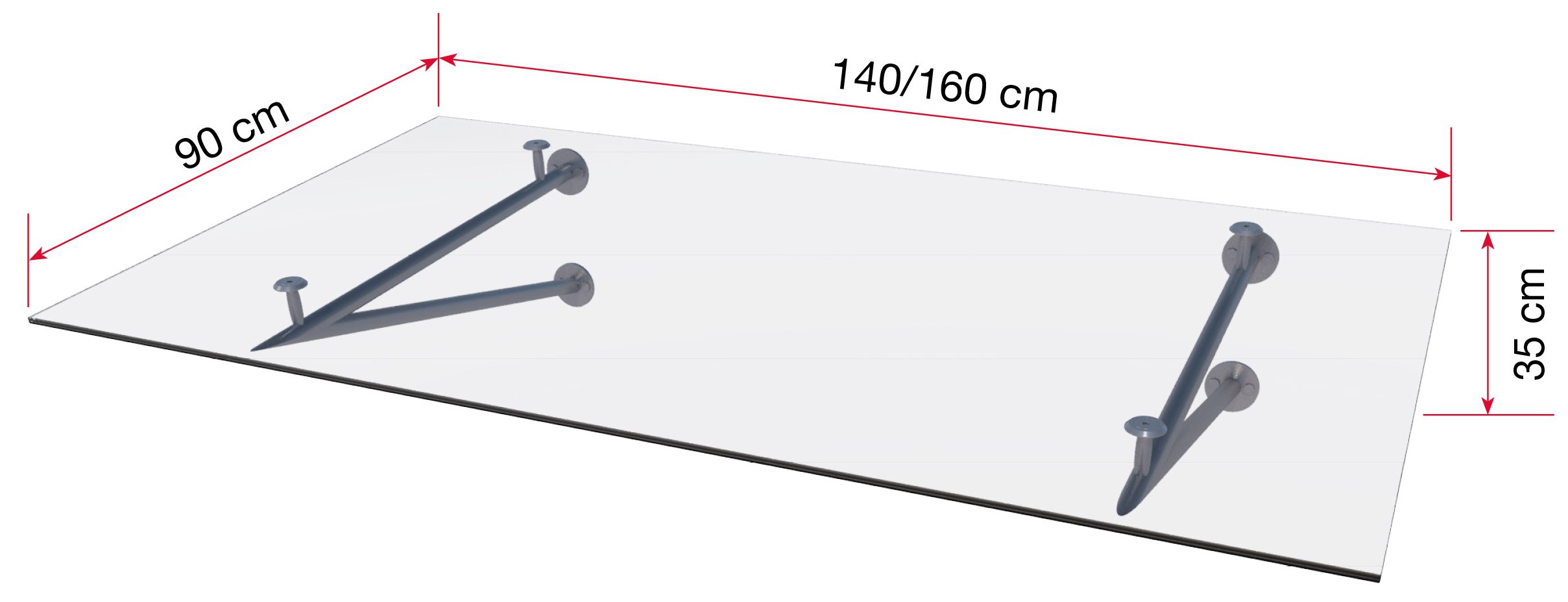 Edelstahlvordach HD/V